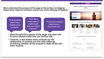User testing findings