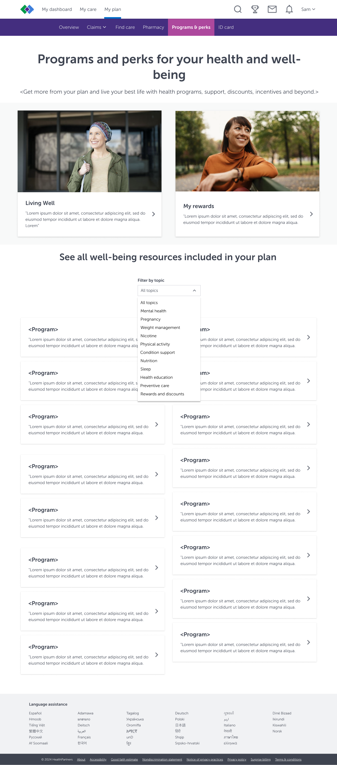 Final design — filter expanded view