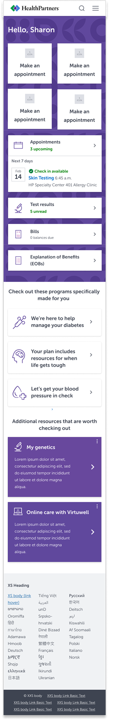 High fidelity wireframe — version 2