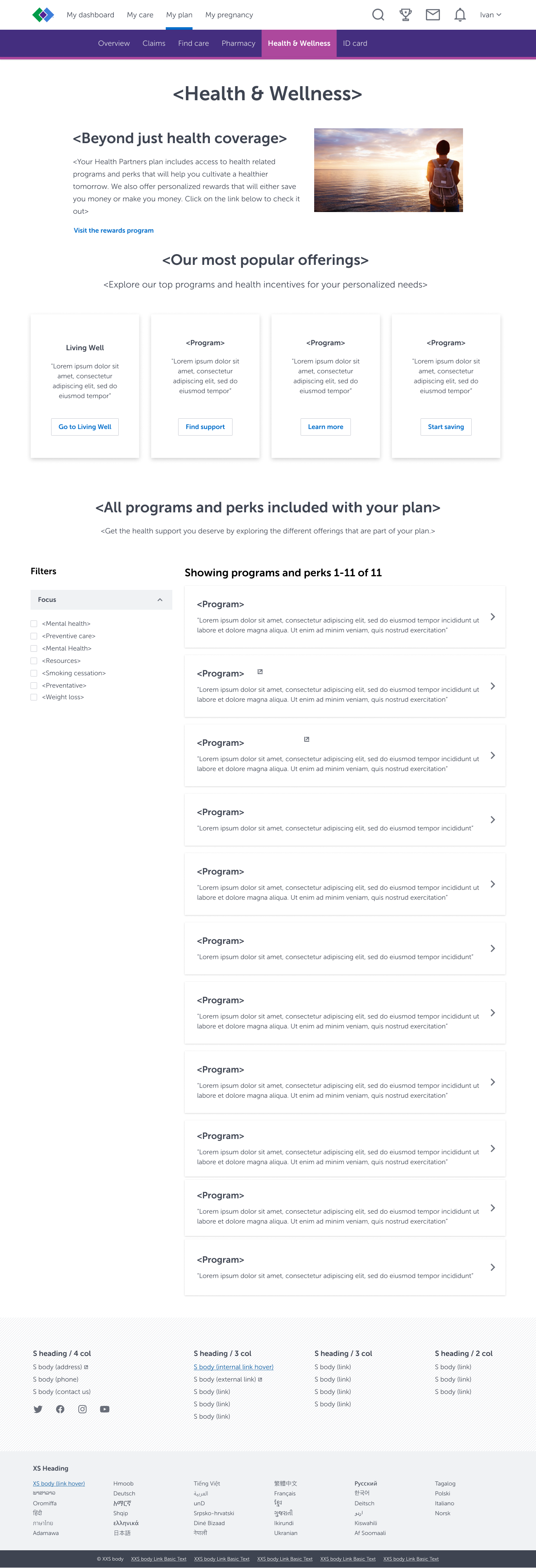 Design process — high-fidelity screens